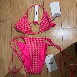 Triangl Swimwear Pink Checkered Bikini